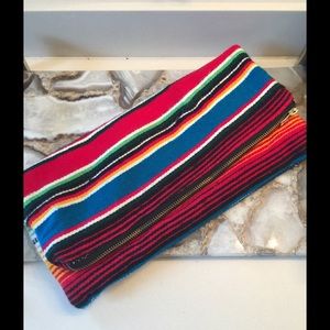 Southwestern print fold over clutch.